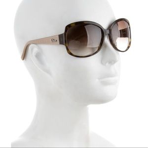 Authentic Christian Dior Sunglasses Brown Tortoise Raised Logo Granville 1